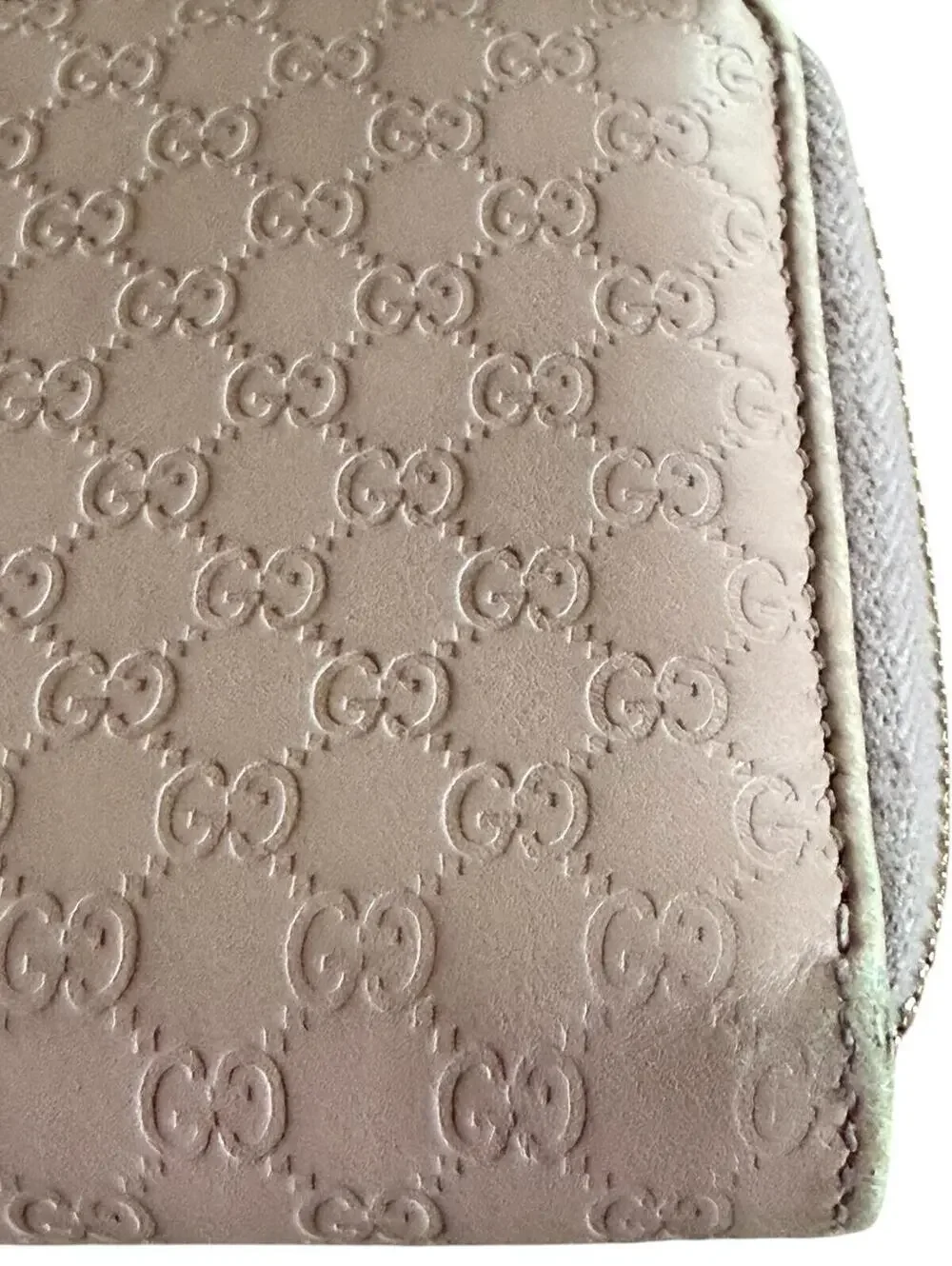 Gucci Pink Microguccissima Bow Wallet Embossed Leather Zip-Around - Picture 4 of 13